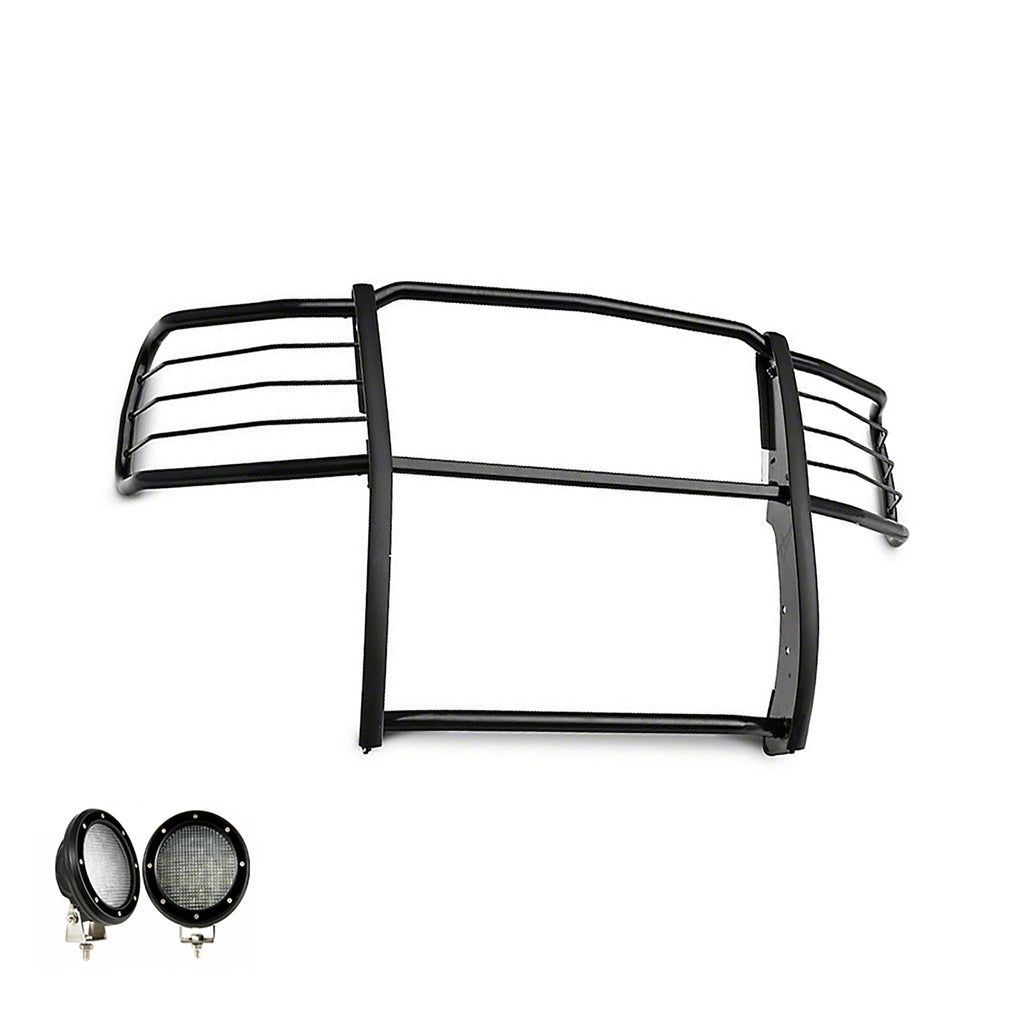 Black Horse Off Road 17GT27MA-PLFB Grille Guard Kit for Select Chevrolet Silverado 1500, Chevrolet Silverado LD
