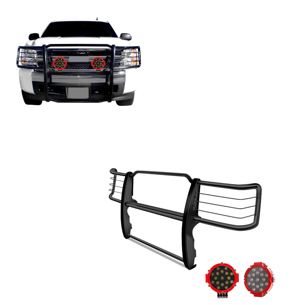 Black Horse Off Road 17GT27MA-PLR Grille Guard Kit for Select Chevrolet Silverado 1500, Chevrolet Silverado LD