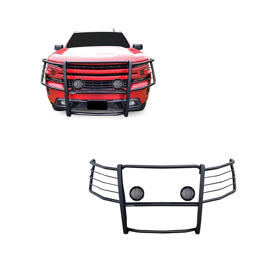 Black Horse Off Road 17GT29MA-PLFB Grille Guard Kit for Select Chevrolet Silverado