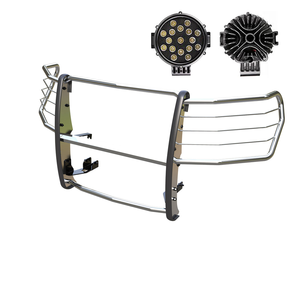 Black Horse Off Road 17GT29MSS-PLB Grille Guard Kit for Select Chevrolet Silverado