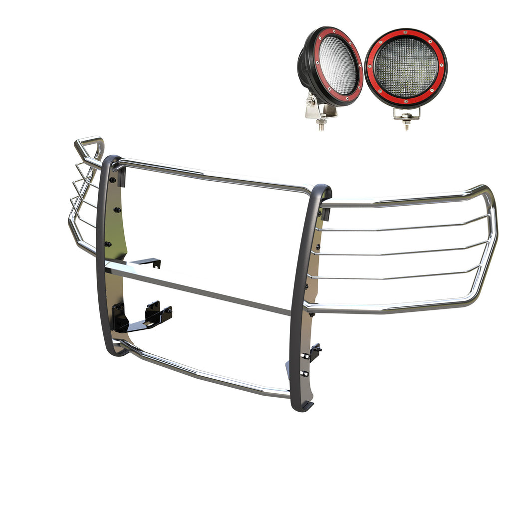 Black Horse Off Road 17GT29MSS-PLFR Grille Guard Kit for Select Chevrolet Silverado