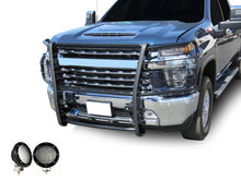 Load image into Gallery viewer, Black Horse Off Road 17GT30MA-PLFB Grille Guard Kit for Select Chevrolet Silverado HD, Chevrolet Silverado HD