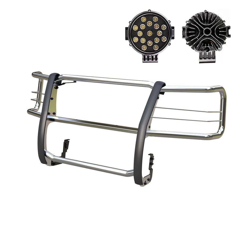 Black Horse Off Road 17GV02MSS-PLB Grille Guard Kit for Select Chevrolet City Express, Chevrolet Express 1500, Chevrolet Express 2500, Chevrolet Express 3500, Chevrolet Express 4500, Chevrolet Express Cargo, Chevrolet Express Max, Chevrolet Express