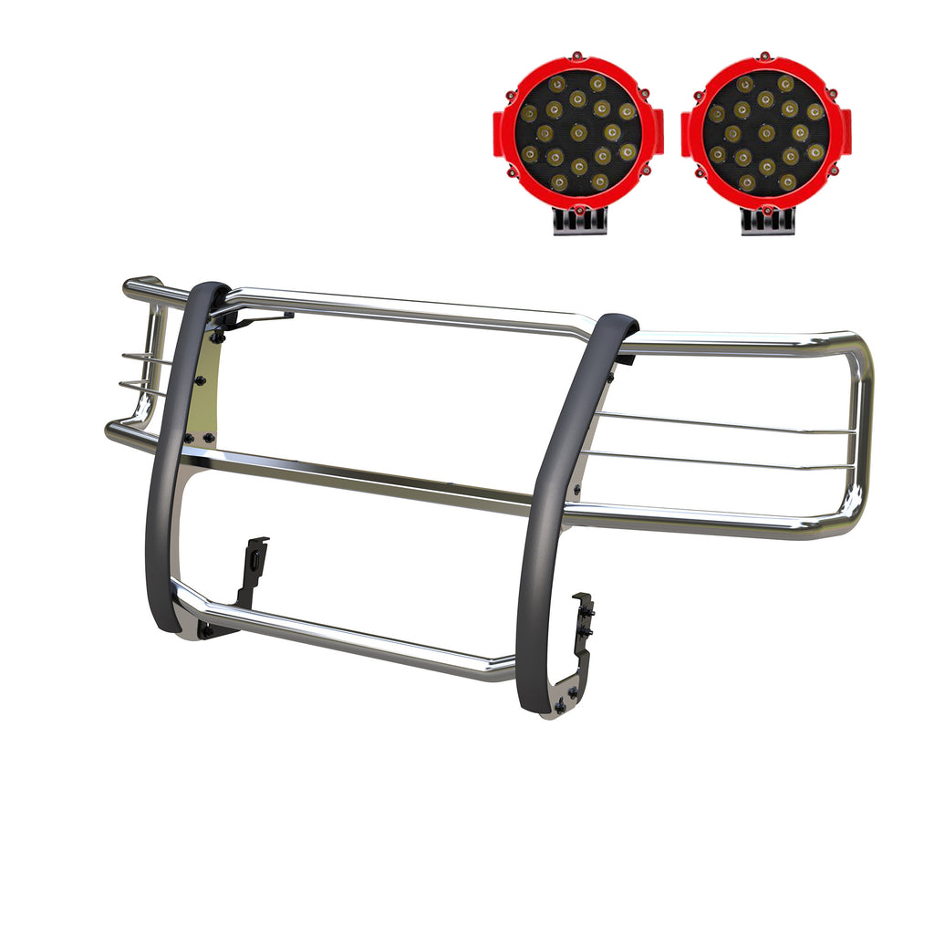 Black Horse Off Road 17GV02MSS-PLR Grille Guard Kit for Select Chevrolet City Express, Chevrolet Express 1500, Chevrolet Express 2500, Chevrolet Express 3500, Chevrolet Express 4500, Chevrolet Express Cargo, Chevrolet Express Max, Chevrolet Express