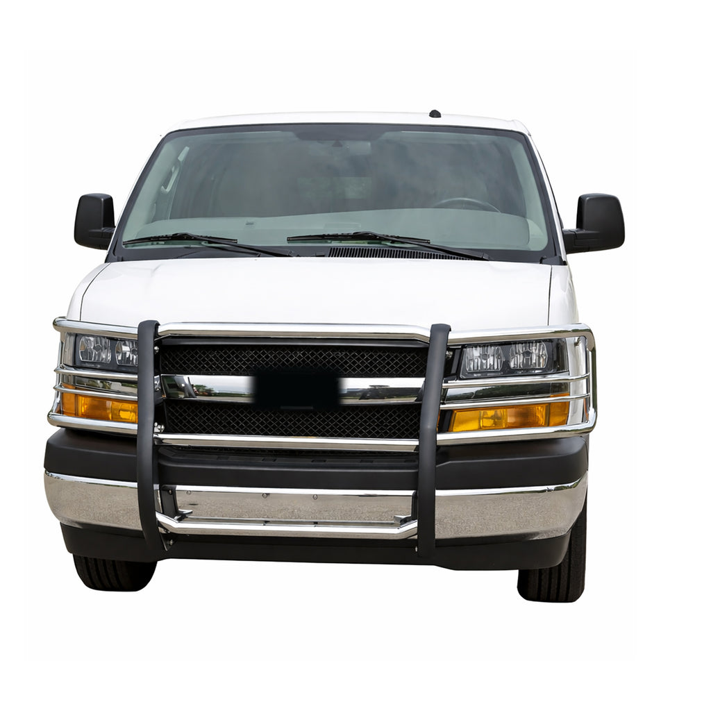 Black Horse Off Road 17GV02MSS Grille Guard for Select Chevrolet City Express, Chevrolet Express 1500, Chevrolet Express 2500, Chevrolet Express 3500, Chevrolet Express 4500, Chevrolet Express Cargo, Chevrolet Express Max, Chevrolet Express Pasajeros