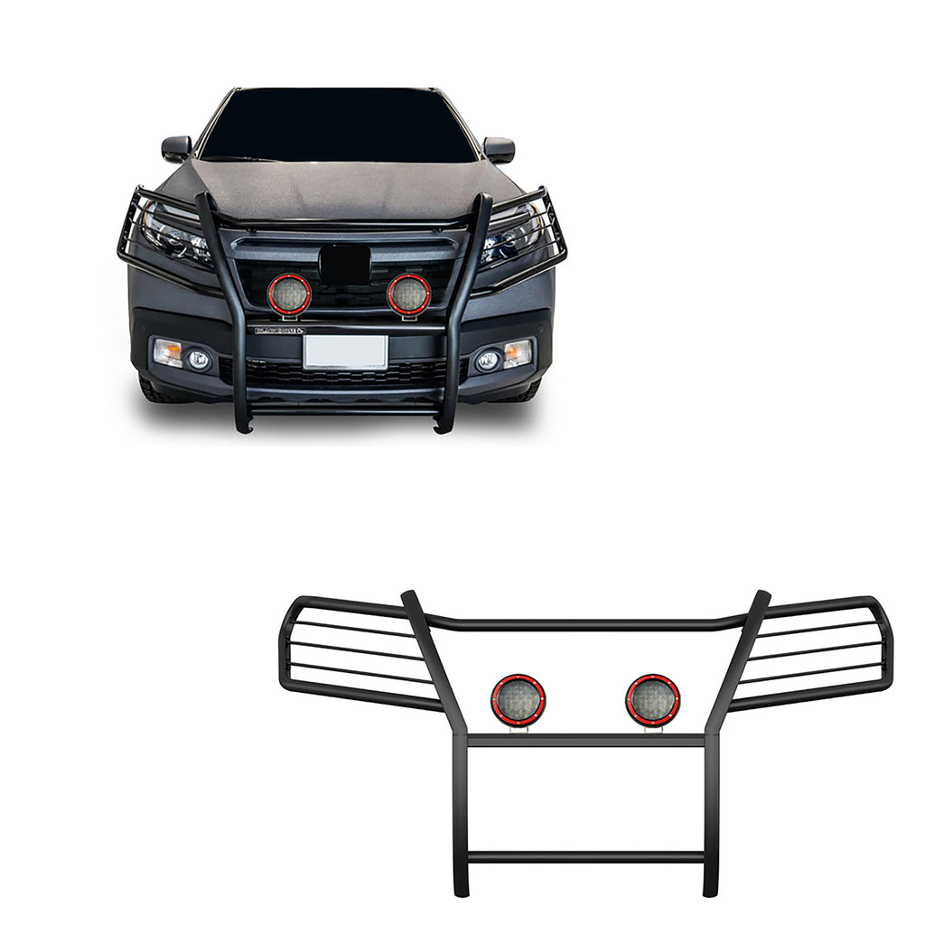 Black Horse Off Road 17H01MA-PLFR Grille Guard Kit for Select Honda Ridgeline