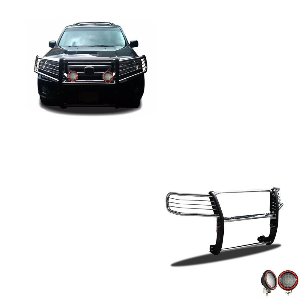 Black Horse Off Road 17H151402MSS-PLFR Grille Guard Kit for Select Honda Pilot