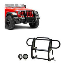 Load image into Gallery viewer, Black Horse Off Road 17JPJLMA-PLFB Grille Guard Kit for Select Jeep Gladiator, Jeep Wrangler