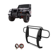 Load image into Gallery viewer, Black Horse Off Road 17JPWRMA-PLFR Grille Guard Kit for Select Jeep Wrangler