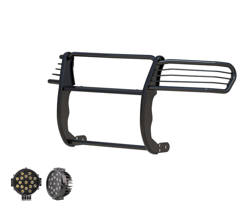 Black Horse Off Road 17NE23MA-PLB Grille Guard Kit for Select INFINITI QX4, Nissan Pathfinder