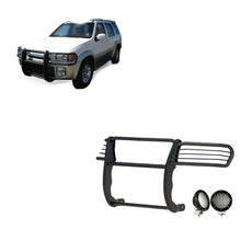 Load image into Gallery viewer, Black Horse Off Road 17NE23MA-PLFB Grille Guard Kit for Select INFINITI QX4, Nissan Pathfinder