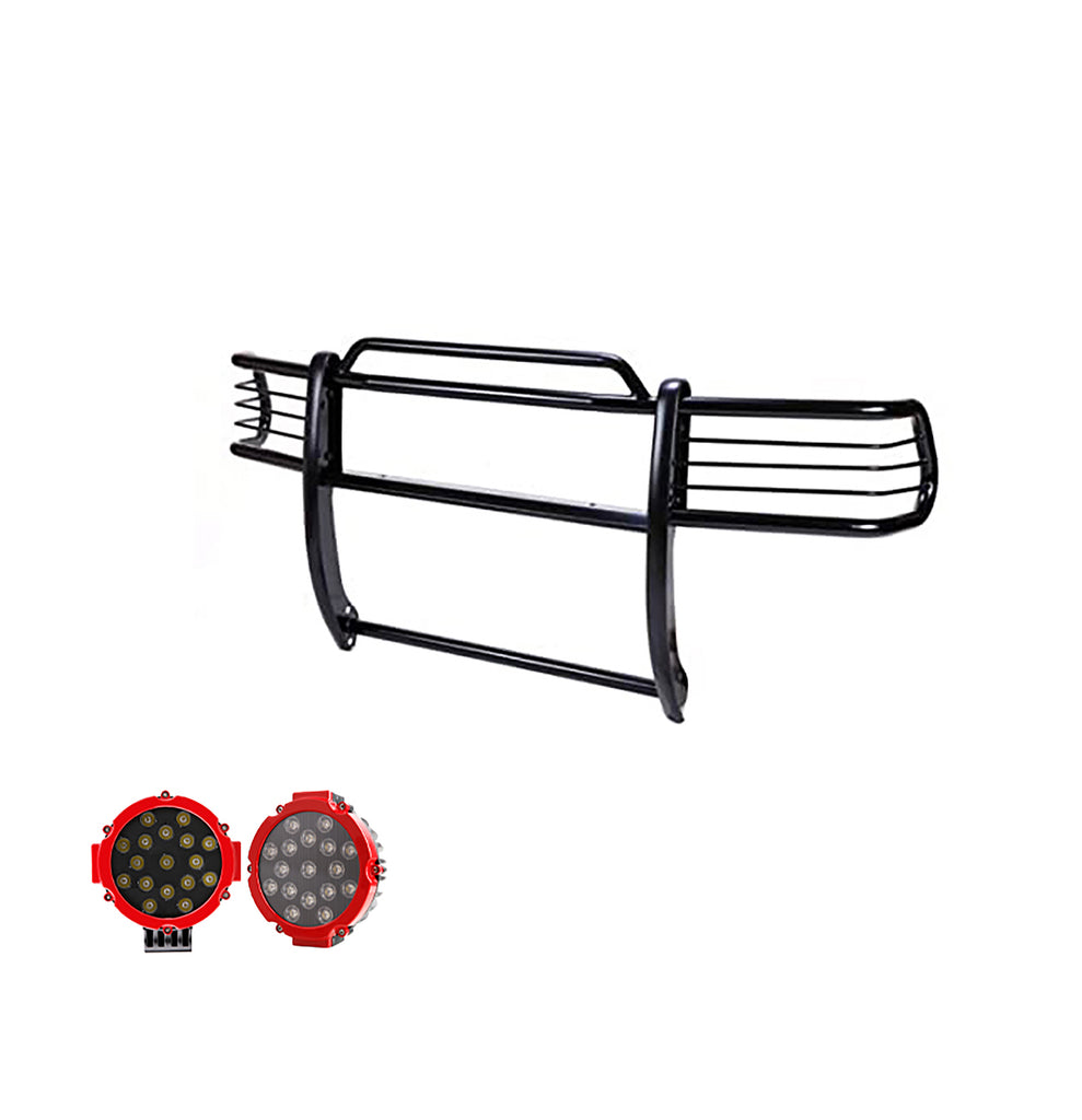 Black Horse Off Road 17NI26MA-PLR Grille Guard Kit for Select Nissan Frontier, Nissan Xterra