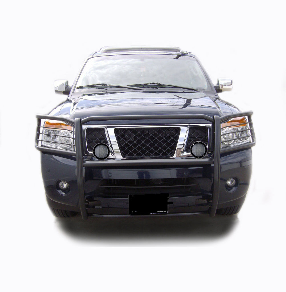 Black Horse Off Road 17NR26MA-PLFB Grille Guard Kit for Select Nissan Armada, Nissan TITAN
