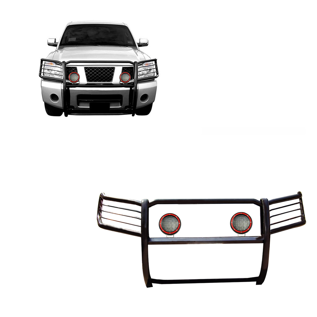 Black Horse Off Road 17NR26MA-PLFR Grille Guard Kit for Select Nissan Armada, Nissan TITAN