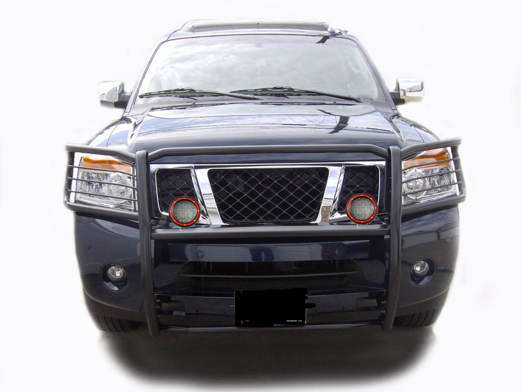 Black Horse Off Road 17NR26MA-PLFR Grille Guard Kit for Select Nissan Armada, Nissan TITAN