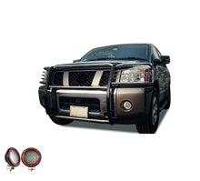 Load image into Gallery viewer, Black Horse Off Road 17NR26MSS-PLFR Grille Guard Kit for Select Nissan Armada, Nissan TITAN