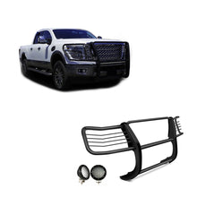 Load image into Gallery viewer, Black Horse Off Road 17NR28MA-PLFB Grille Guard Kit for Select Nissan TITAN XD