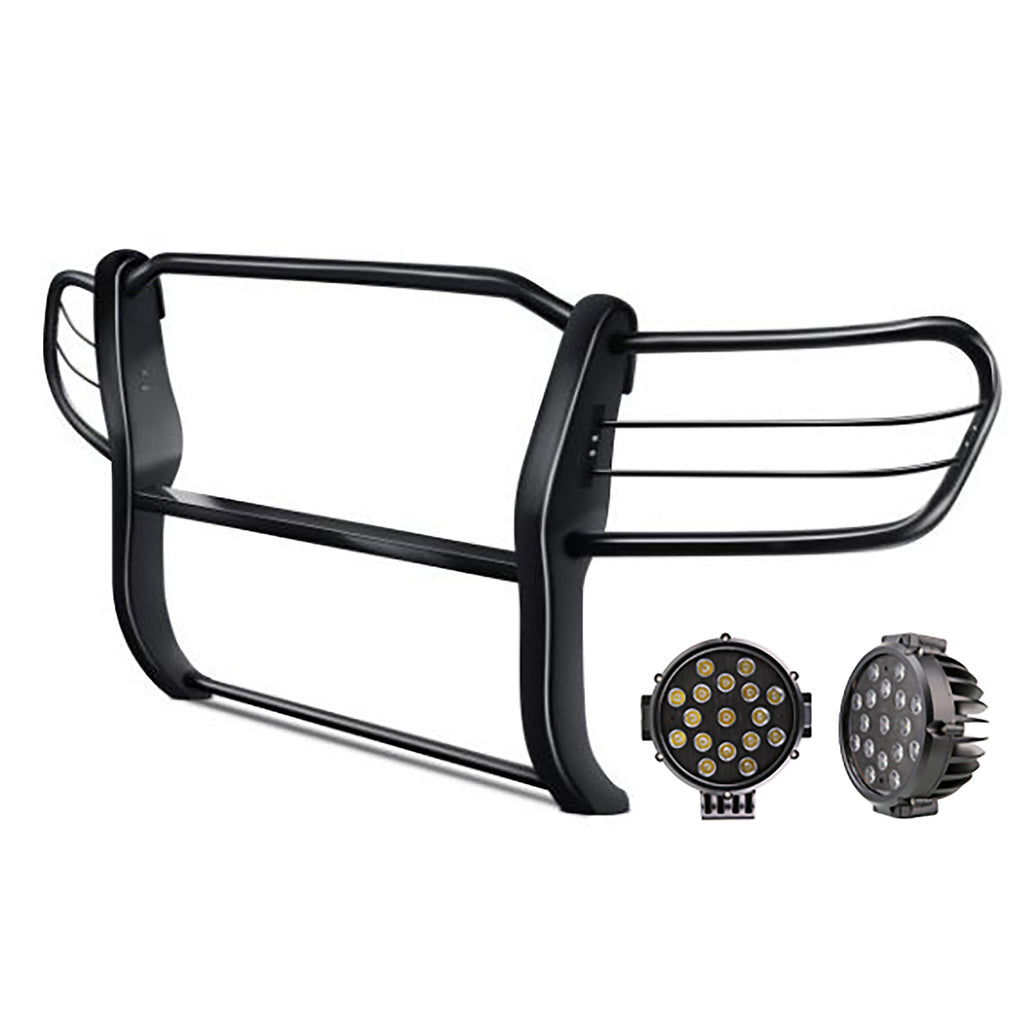 Black Horse Off Road 17SG598MA-PLB Grille Guard Kit for Select Toyota Land Cruiser