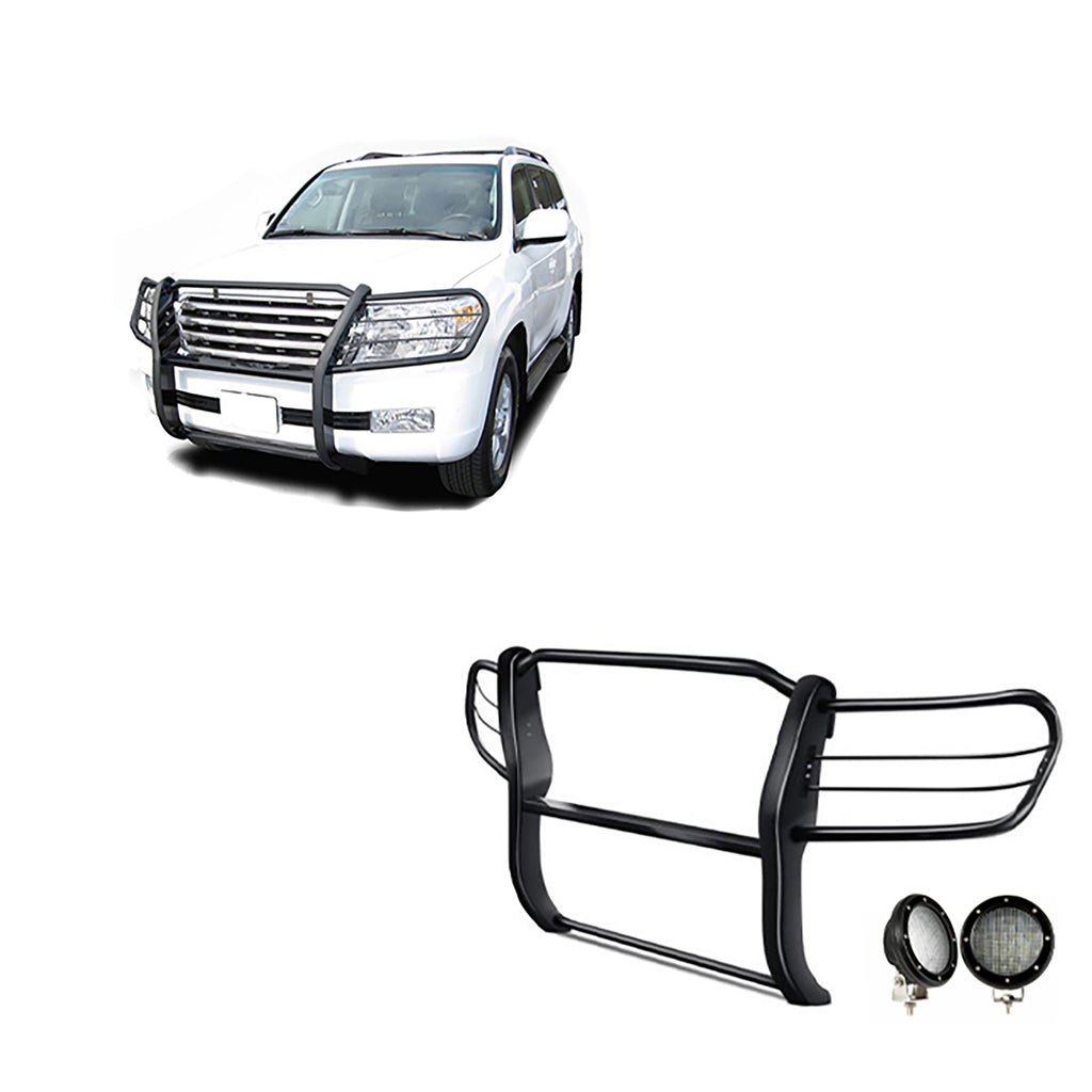 Black Horse Off Road 17SG598MA-PLFB Grille Guard Kit for Select Toyota Land Cruiser