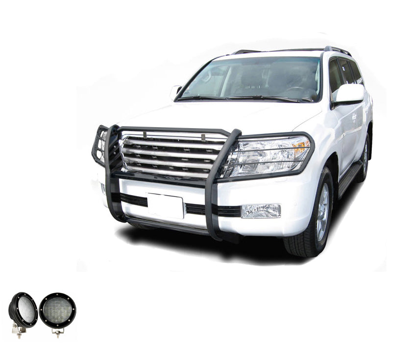 Black Horse Off Road 17SG598MA-PLFB Grille Guard Kit for Select Toyota Land Cruiser