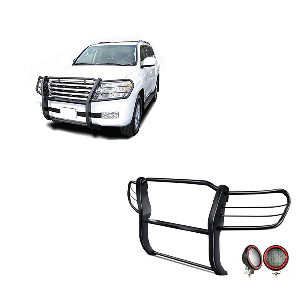 Black Horse Off Road 17SG598MA-PLFR Grille Guard Kit for Select Toyota Land Cruiser