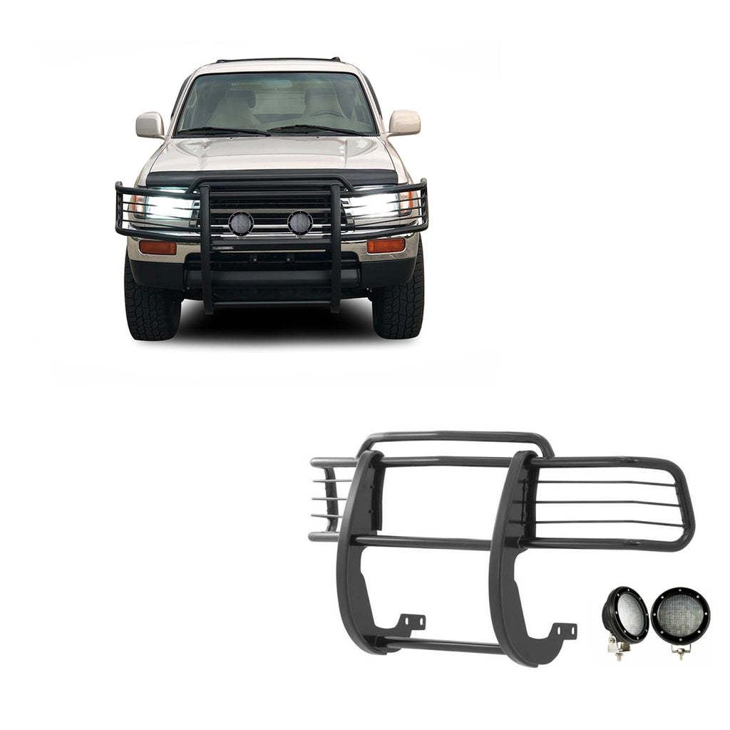 Black Horse Off Road 17T80202MA-PLFB Grille Guard Kit for Select Toyota 4Runner, Toyota Tacoma