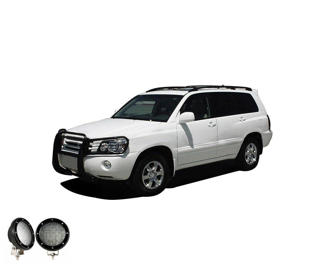 Black Horse Off Road 17TL26MA-PLFB Grille Guard Kit for Select Toyota Highlander