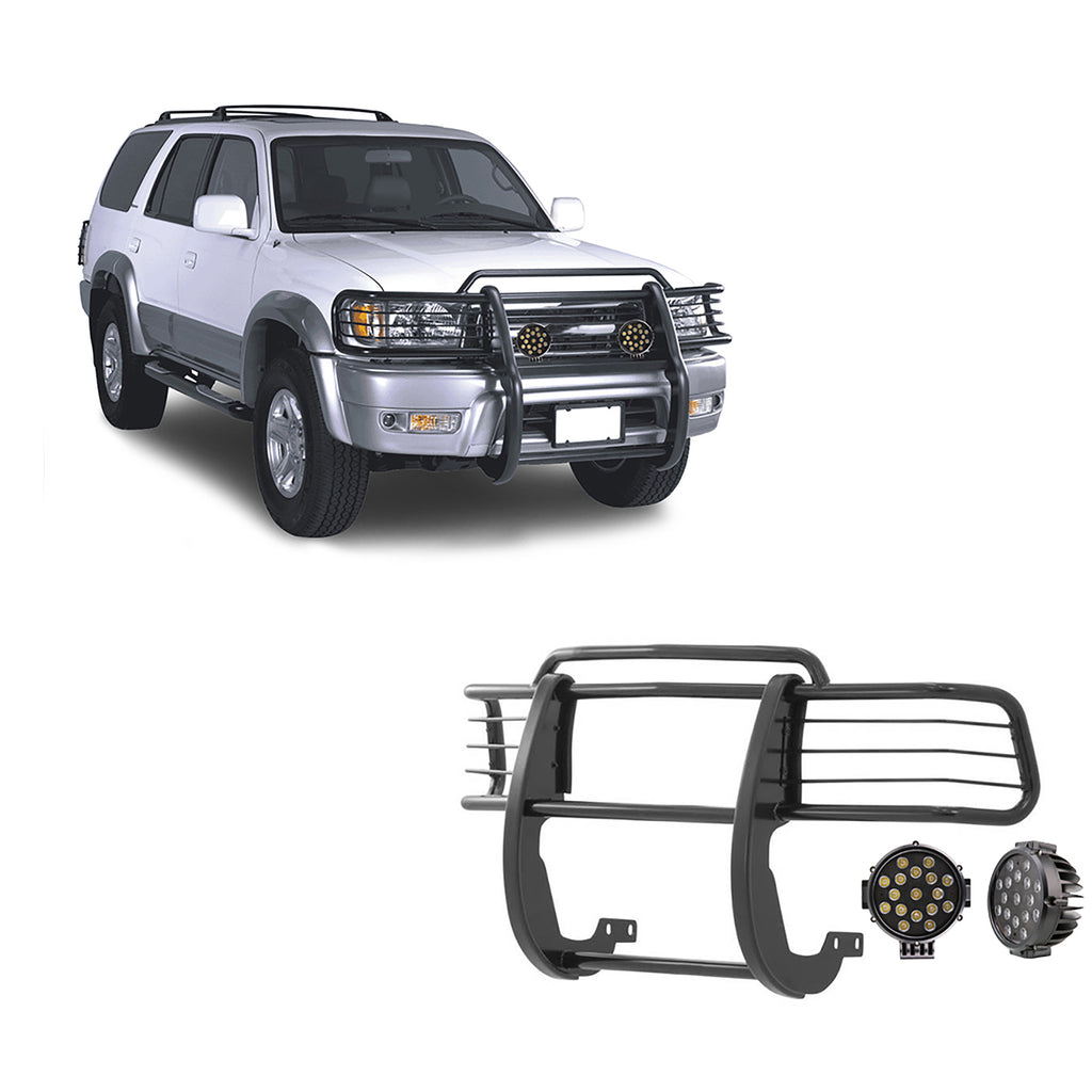 Black Horse Off Road 17TN23MA-PLB Grille Guard Kit for Select Toyota 4Runner