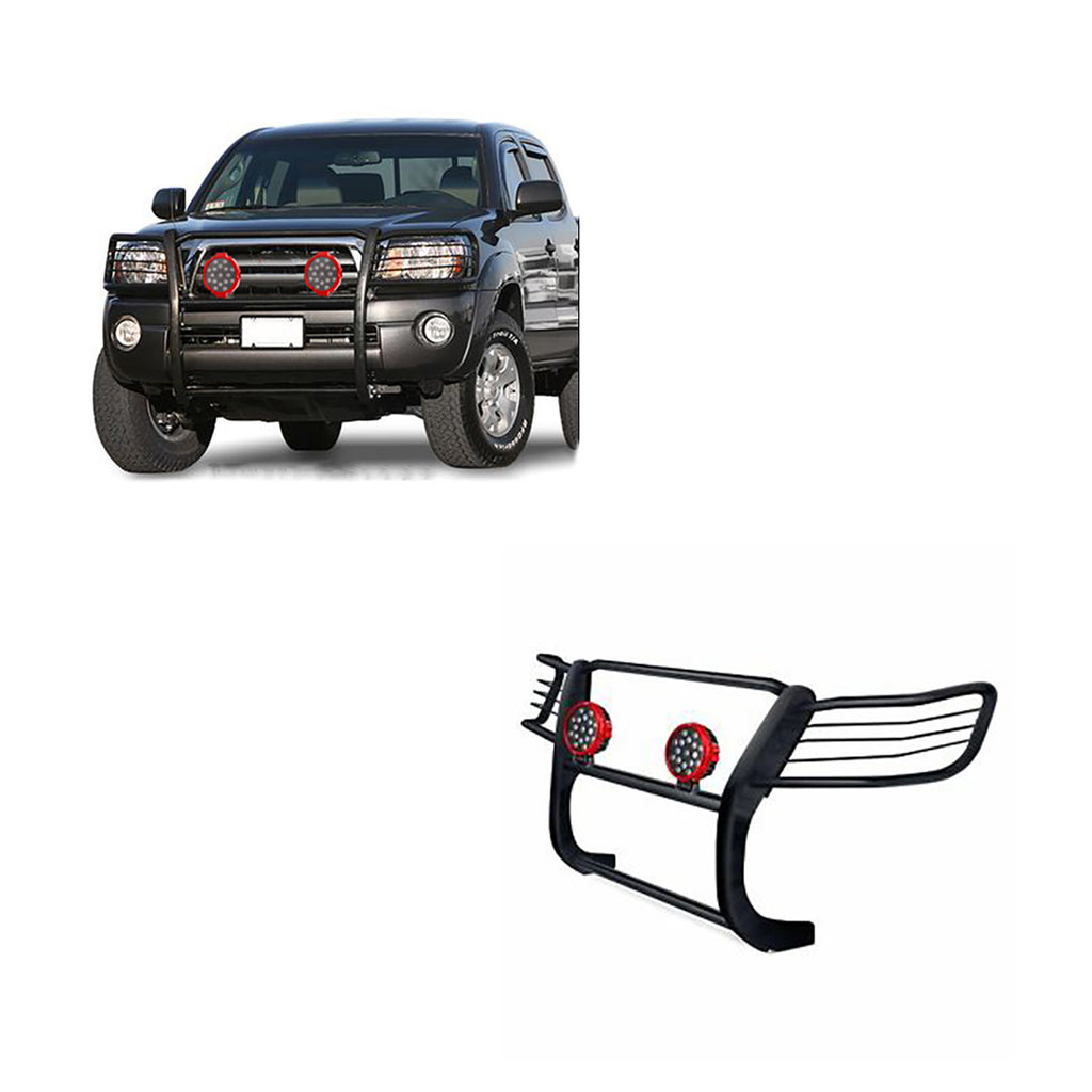Black Horse Off Road 17TO23MA-PLB Grille Guard Kit for Select Toyota Tacoma