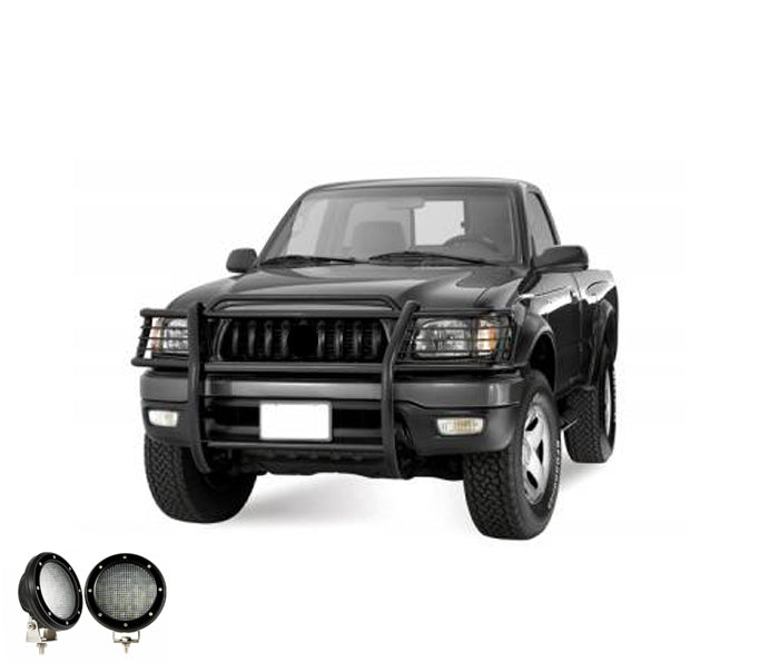 Black Horse Off Road 17TO23MA-PLFB Grille Guard Kit for Select Toyota Tacoma