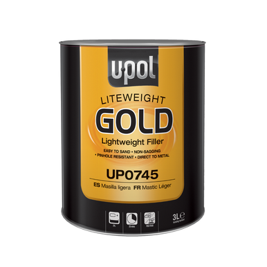 U-POL UP0745 Liteweight Gold Body Filler - 3L