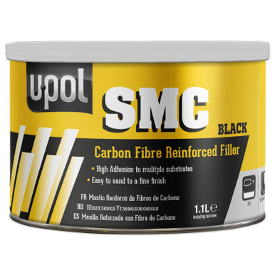 U-POL UP0777 SMC High Adhesion Filler Compound, Black - 1.1L