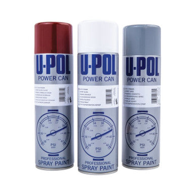 U-POL UP0801 PowerCan Professional Spray Paint, Satin Black - 500mL