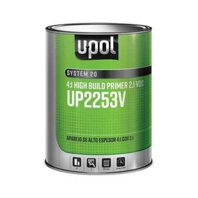 U-POL UP2253V 2.1 VOC 4:1 High Build Primer, Grey - 3.78L