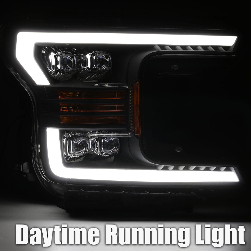 18-19-Ford-F-150-Nova-Led-Projector-Headlights-Plank-Style-Chrome-WActivlightSeq-Signal