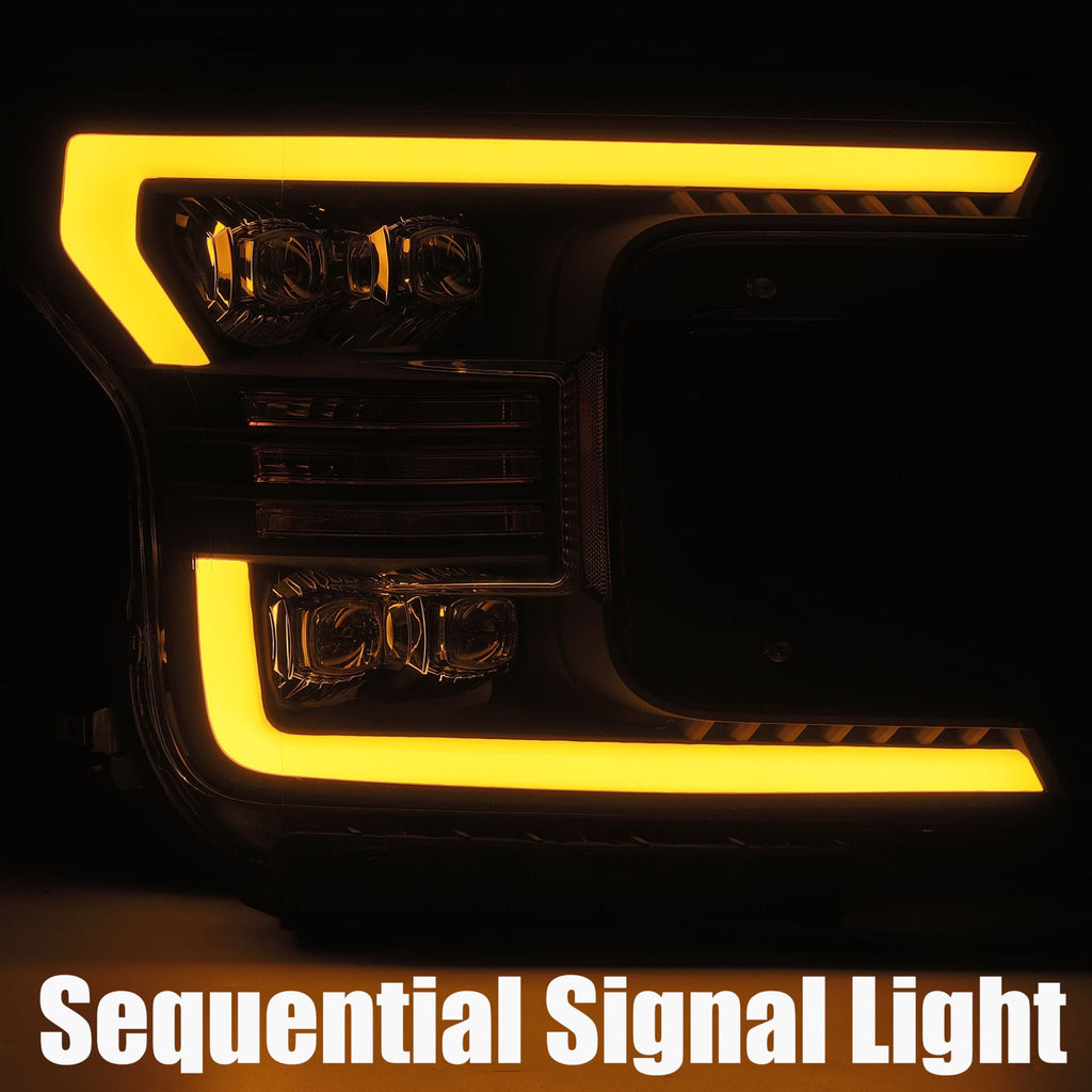 18-19-Ford-F-150-Nova-Led-Projector-Headlights-Plank-Style-Chrome-WActivlightSeq-Signal