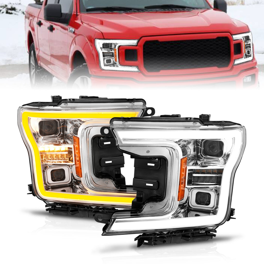 18-20-Ford-F-150-(WO-Fctry-Led)-Full-Led-Proj-Headlights-WLight-Bar-Swtchbk-Seq.-Chrome-WInt