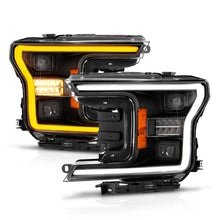 Load image into Gallery viewer, 18-20-Ford-F-150-(WO-Fctry-Led)-Full-Led-Proj-Headlights-WLight-Bar-Swtchbk-Seq.-Black-WInit