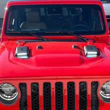 Load image into Gallery viewer, 18-20-Jeep-Wrangler-Jl-2Dr-Led-Hood-Scoops---Textured-Black