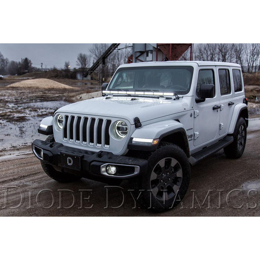18-21-Jeep-Jl-WranglerGladiator-Ss50-Hood-Led-Light-Bar-Kit---White-Driving