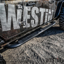 Load image into Gallery viewer, 18-22-Jeep-Wrangler-Jlu-4Dr-Platinum-4-Oval-Nerf-Step-Bars---Tex.-Blk