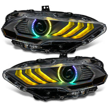 Load image into Gallery viewer, 18-23-Ford-Mustang-Dynamic-Colorshift-Led-Headlights---Black-Series