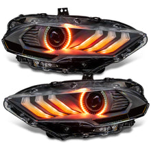 Load image into Gallery viewer, 18-23-Ford-Mustang-Dynamic-Colorshift-Led-Headlights---Black-Series