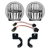 KC HiLiTES 504 KC G4 Gravity LED SAE ECE 2-Light System 2018-2023 Jeep Wrangler JL Gladiator JT