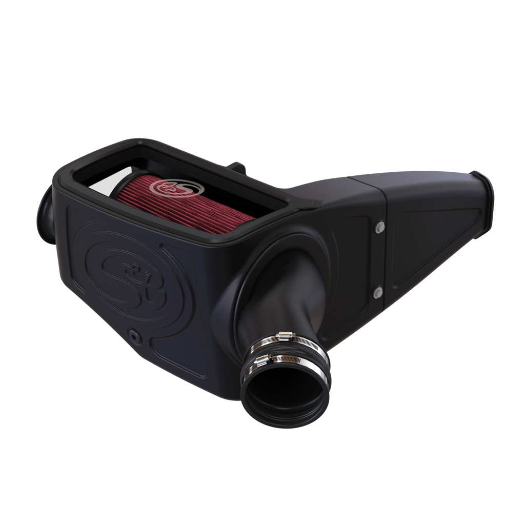 ~(18.8-Lbs.-24X15x14)~-Cold-Air-Intake-For-98-03-Ford-F250-F350-F450-F550-V8-7.3L-Powerstroke-Cotton-Cleanable-Red-S-B