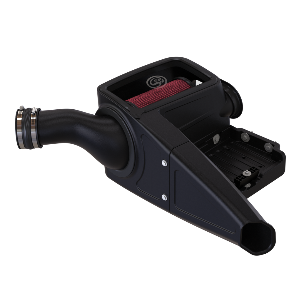 ~(18.8-Lbs.-24X15x14)~-Cold-Air-Intake-For-98-03-Ford-F250-F350-F450-F550-V8-7.3L-Powerstroke-Cotton-Cleanable-Red-S-B