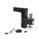 Weigh Safe CTB8-2.5-KA-CER-BLA Cerakoted 180 Hitch w/ Chrome Tow Balls - 8