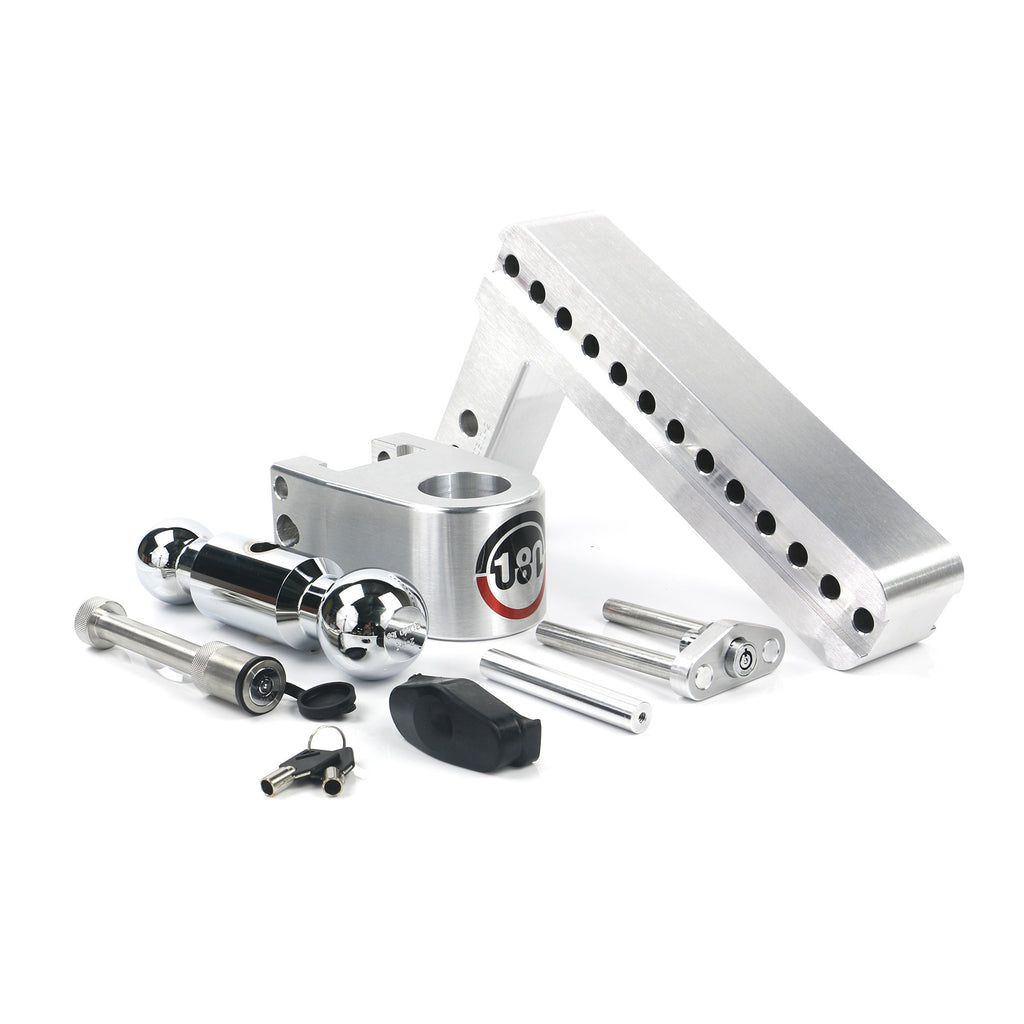 180-Turnover-Ball-10-Drop-Hitch-W-2-Shank--Chrome-Plated-2--2516-Ball-WW503-Keyed-Alike