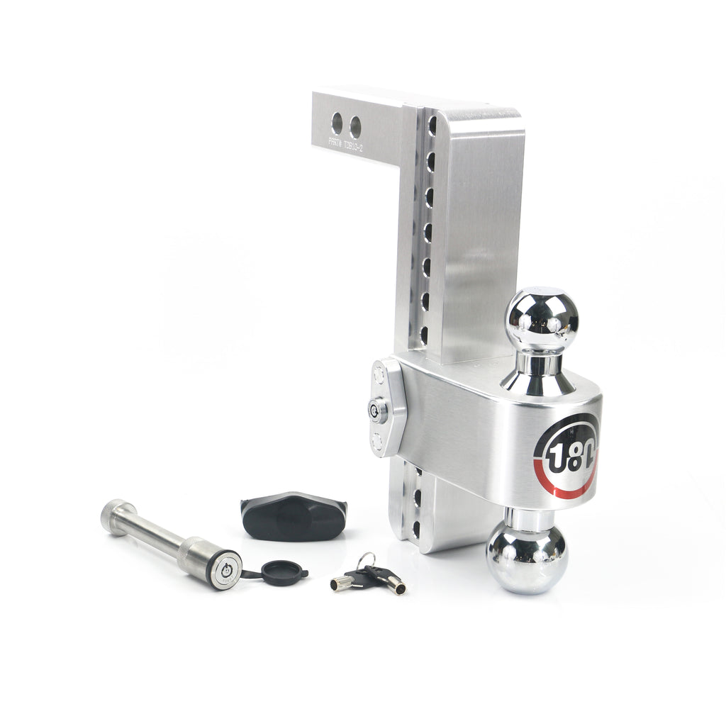180-Turnover-Ball-10-Drop-Hitch-W-2-Shank--Chrome-Plated-2--2516-Ball-WW503-Keyed-Alike
