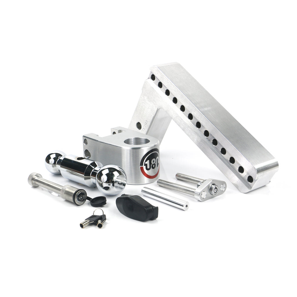 180-Turnover-Ball-10-Drop-Hitch-W-2.5-Shank--Chrome-Plated-2--2516-Ball-WW503-Keyed-Alike